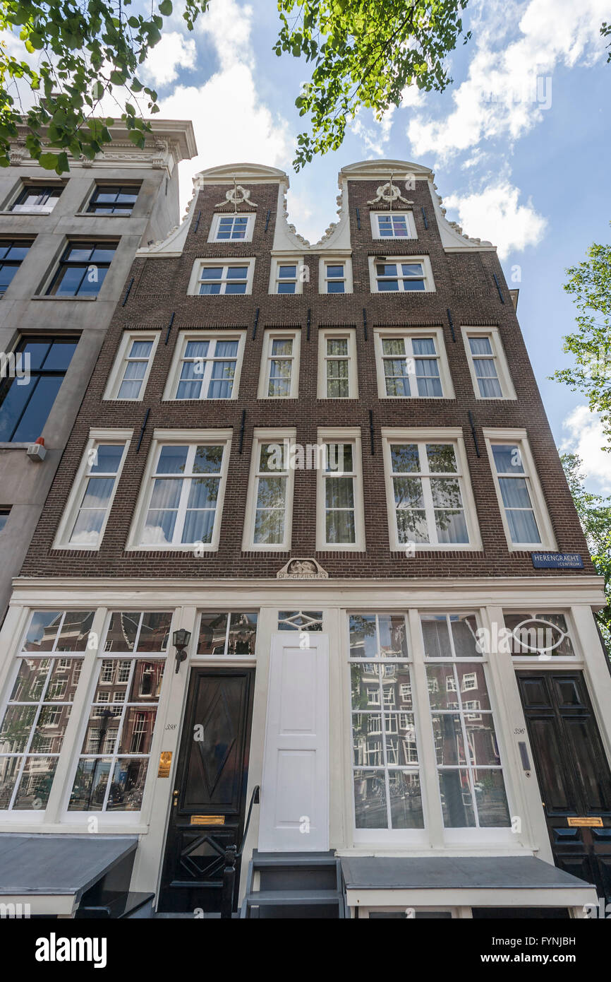 Amsterdam Herengracht twin house from 1664 Amsterdam, Netherlands Stock Photo