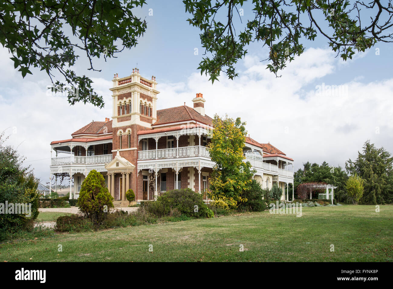 Langford Homestead. Edwardian mansion at Walcha NSW Australia Stock