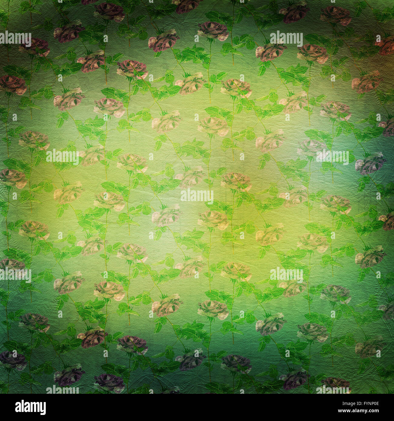 Grunge vintage background with flowers for design Stock Photo - Alamy