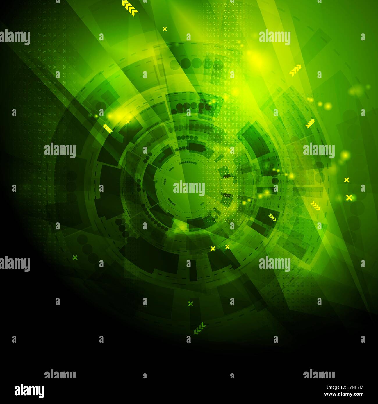 Shiny green engineering tech vector background Stock Photo
