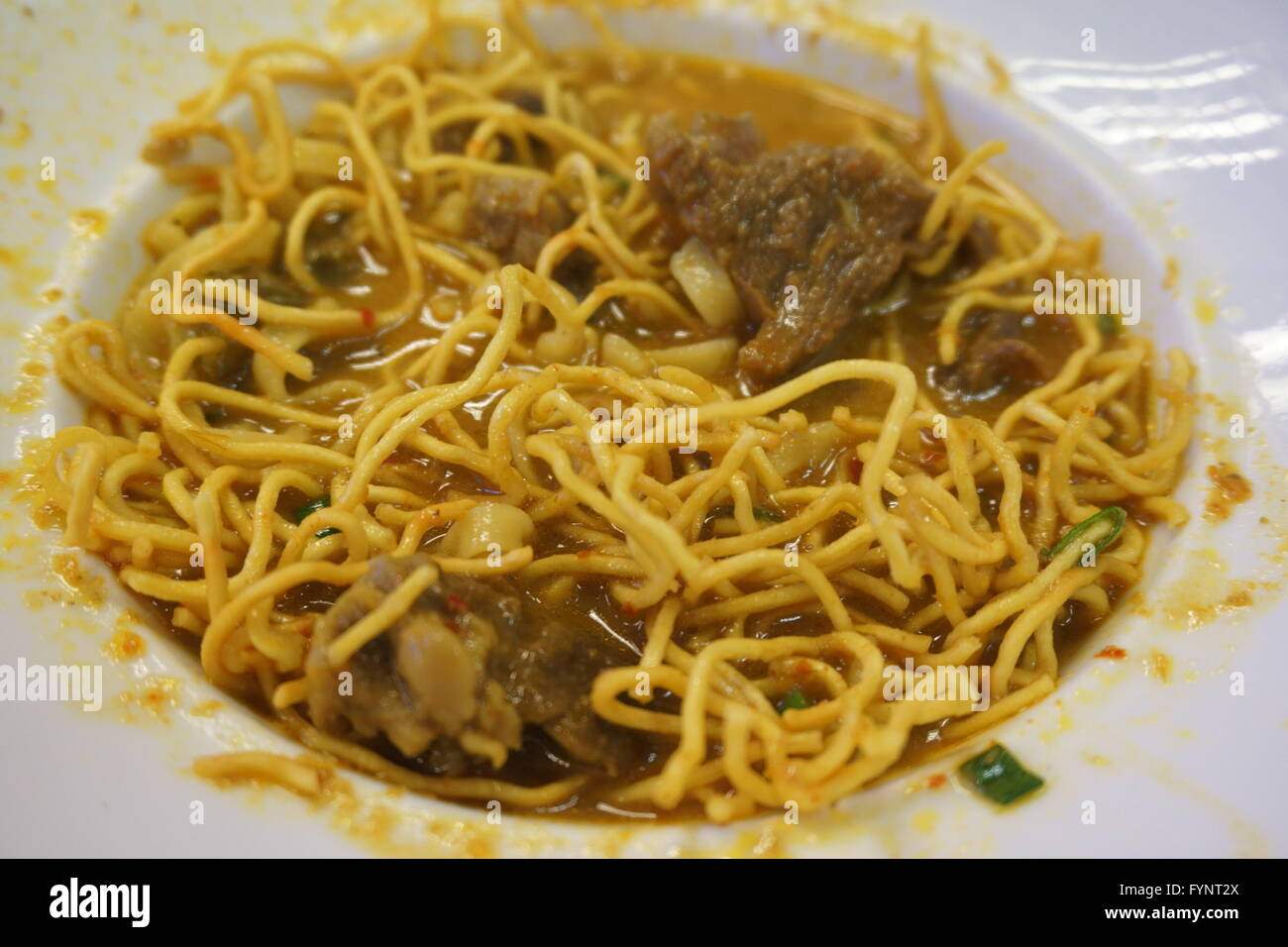 khao soi, famous noodle dish from Chiang Mai, Thailand Stock Photo