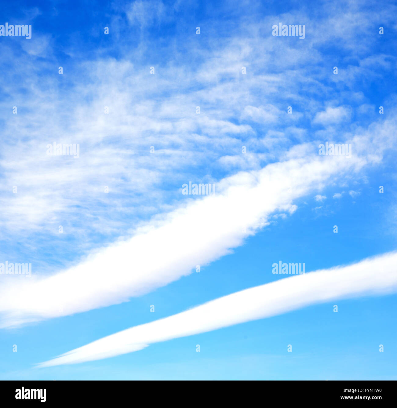 in the blue sky white soft clouds and abstract background Stock Photo ...