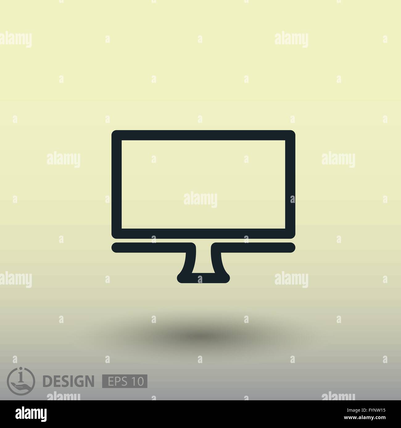 Pictograph of computer. Vector concept illustration for design. Eps 10 ...