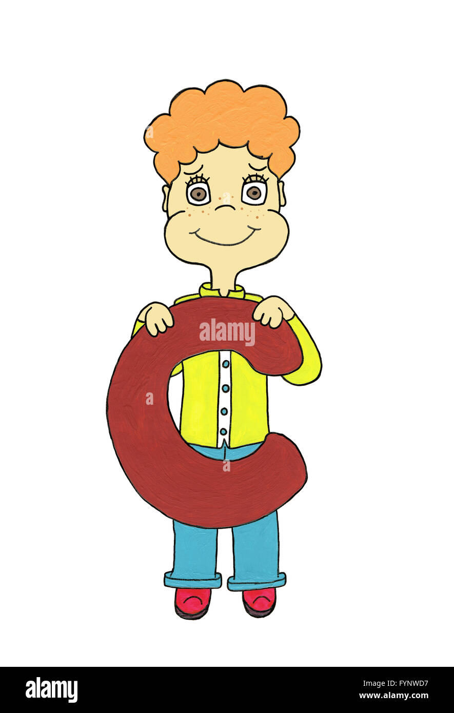 Cartoon kids holding sign hi-res stock photography and images - Alamy