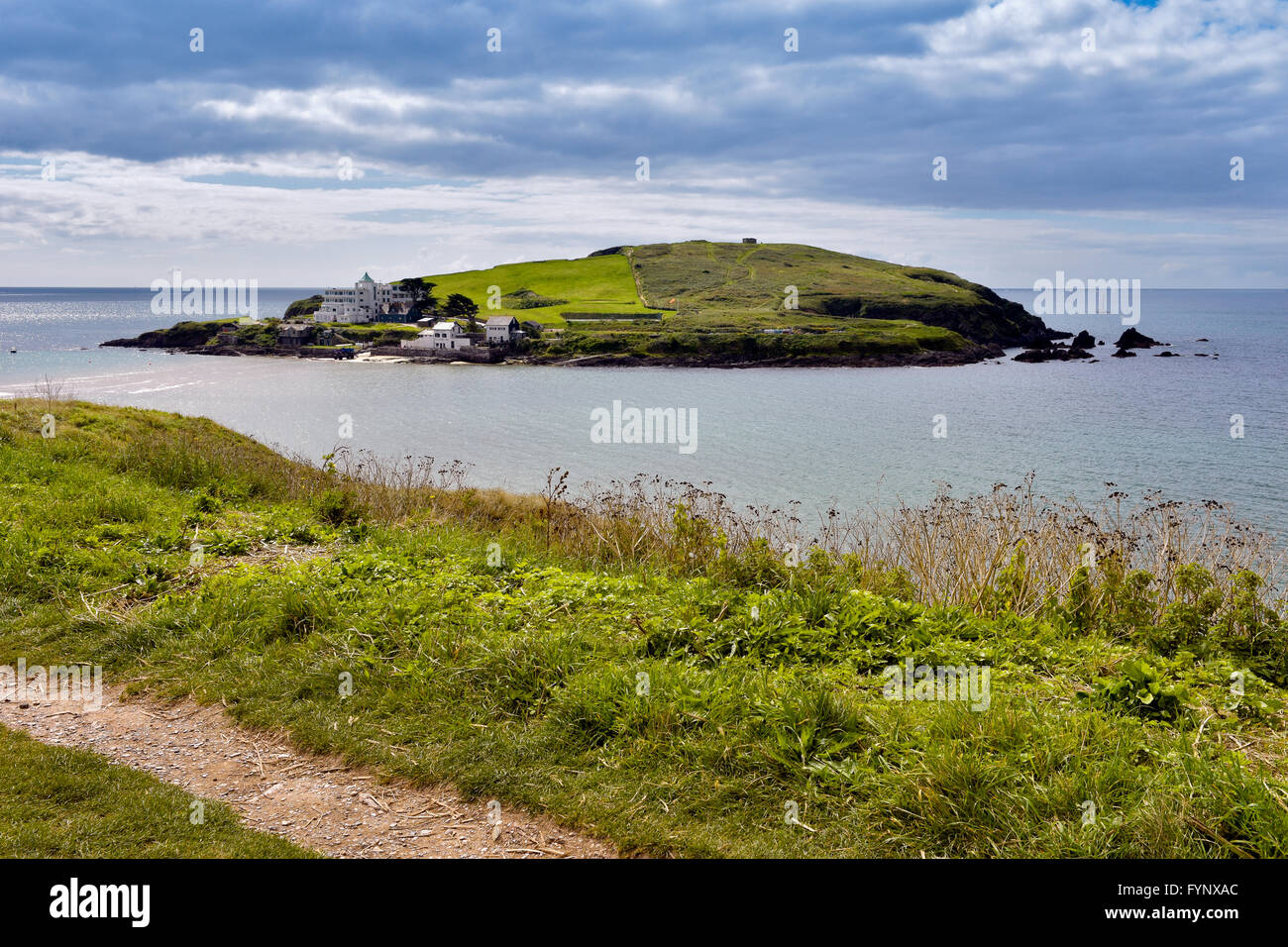 Burgh island and South Devon coastline, UK Stock Photo
