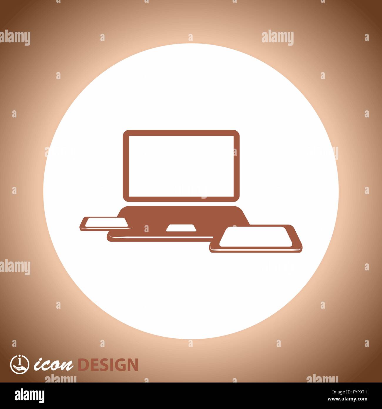 Computer Picograph Pictograph of computer. Vector concept illustration for design. Eps 10 ...