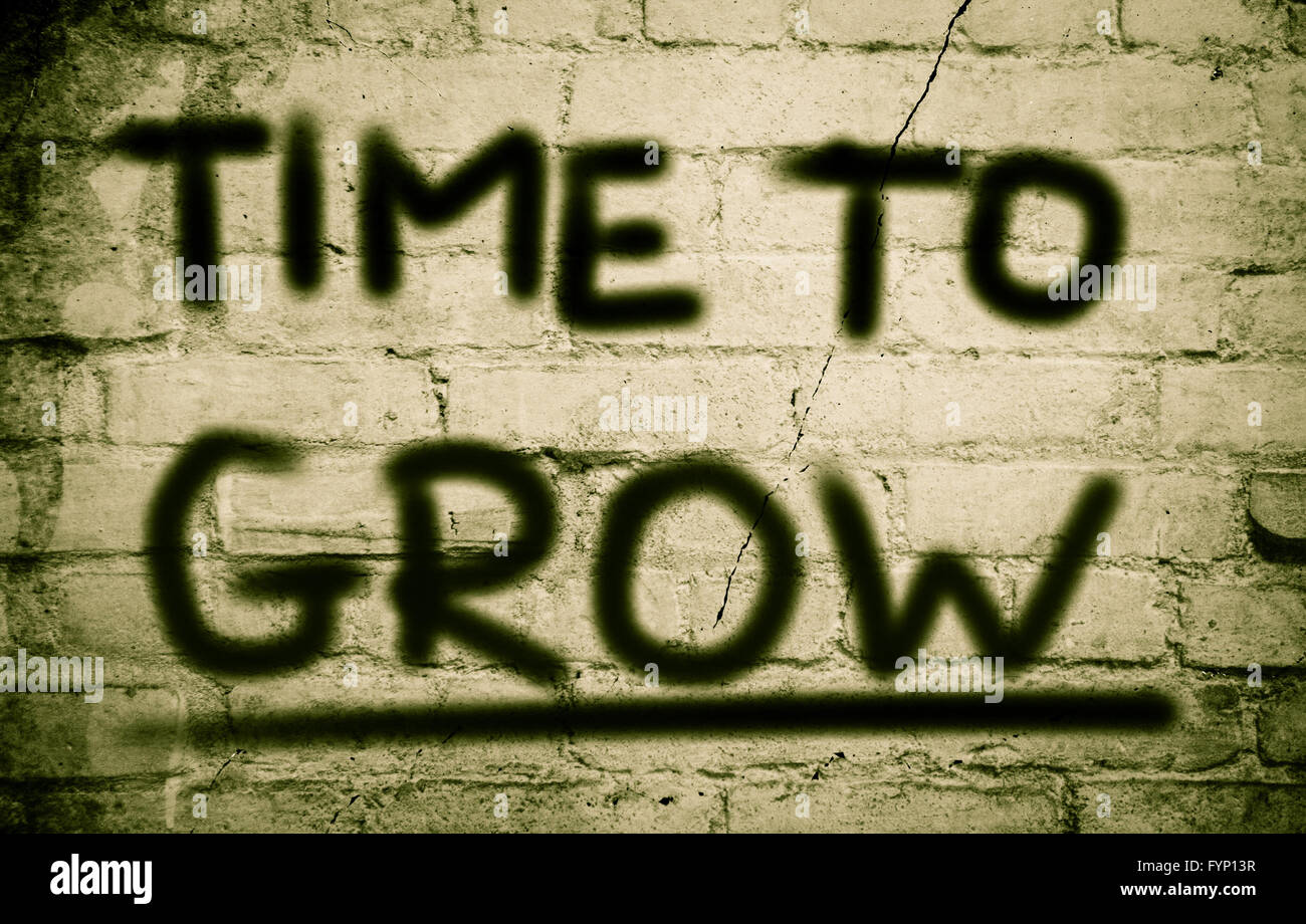 Time To Grow Concept Stock Photo - Alamy