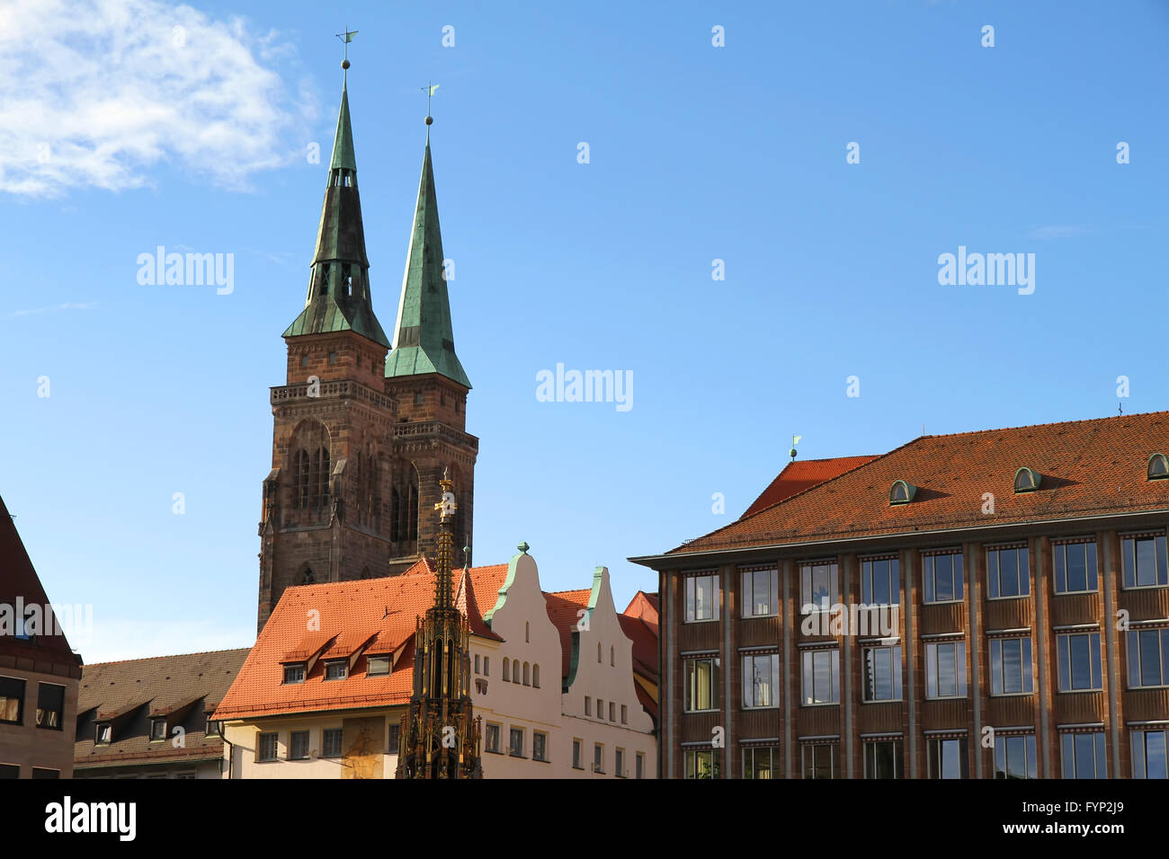Historic Buildings in Nuremberg Stock Photo