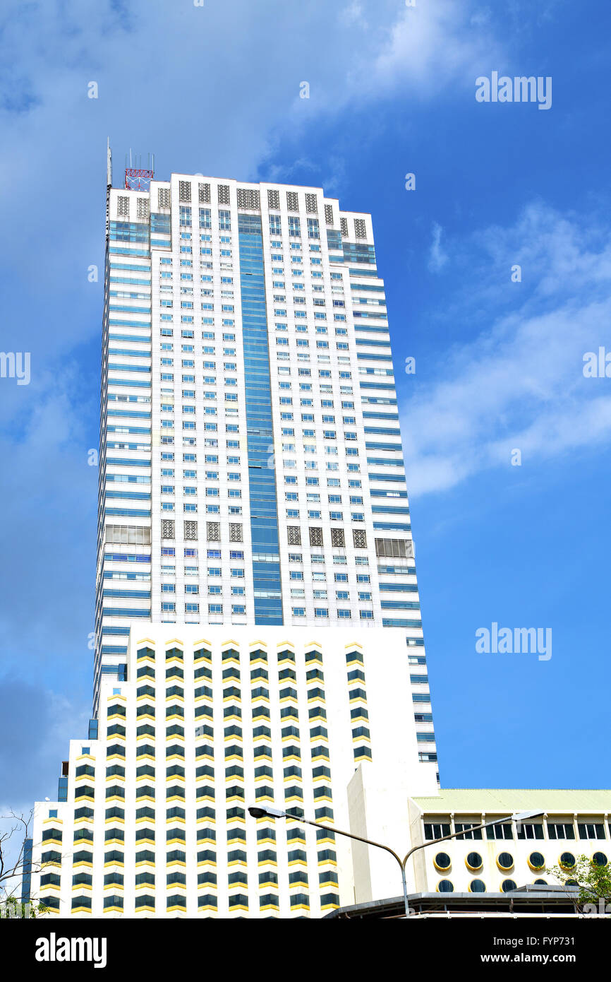bangkok terrace thailand in office street lamp building line skyscraper ...