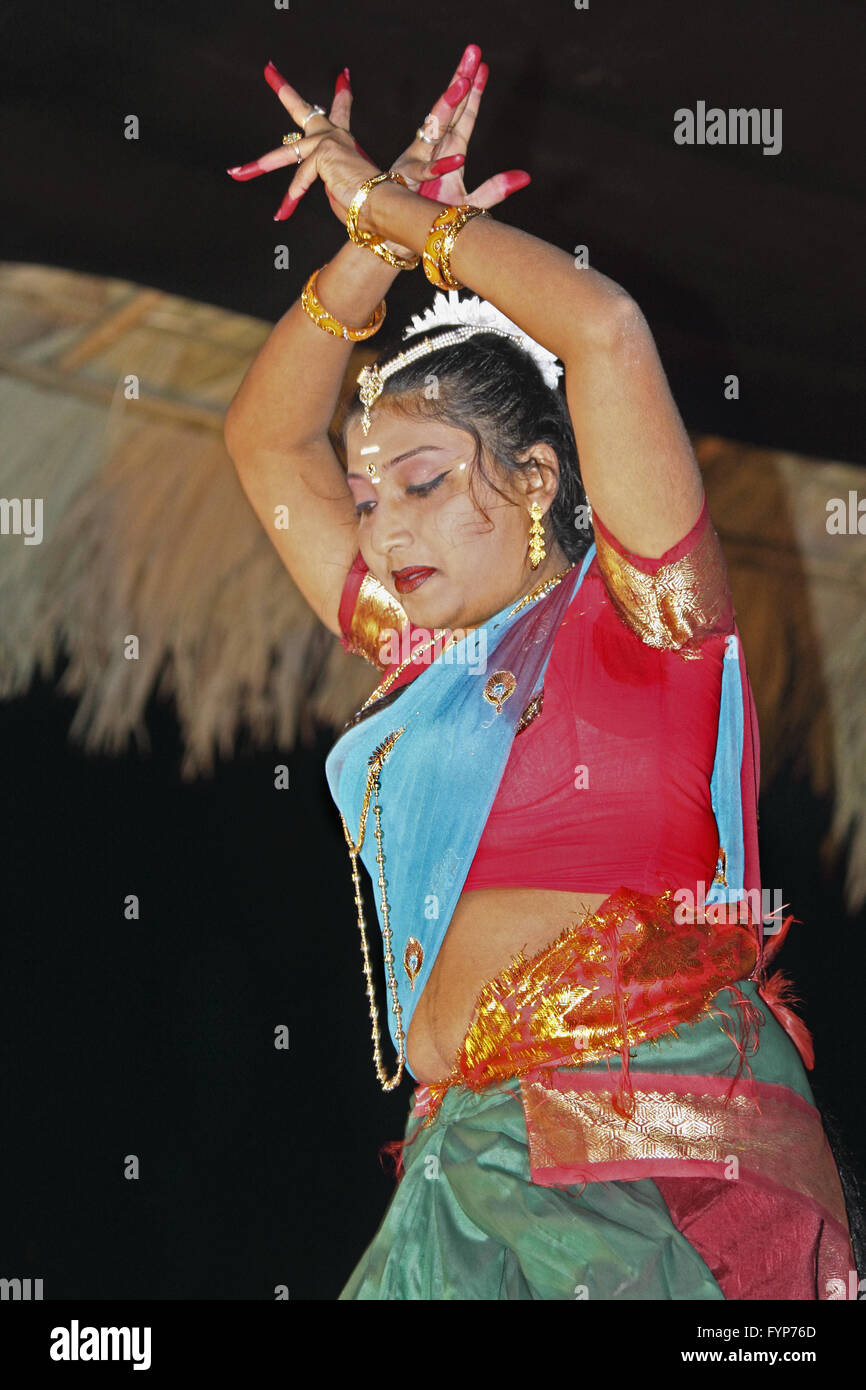 Bharatanatyam dance performer Stock Photo