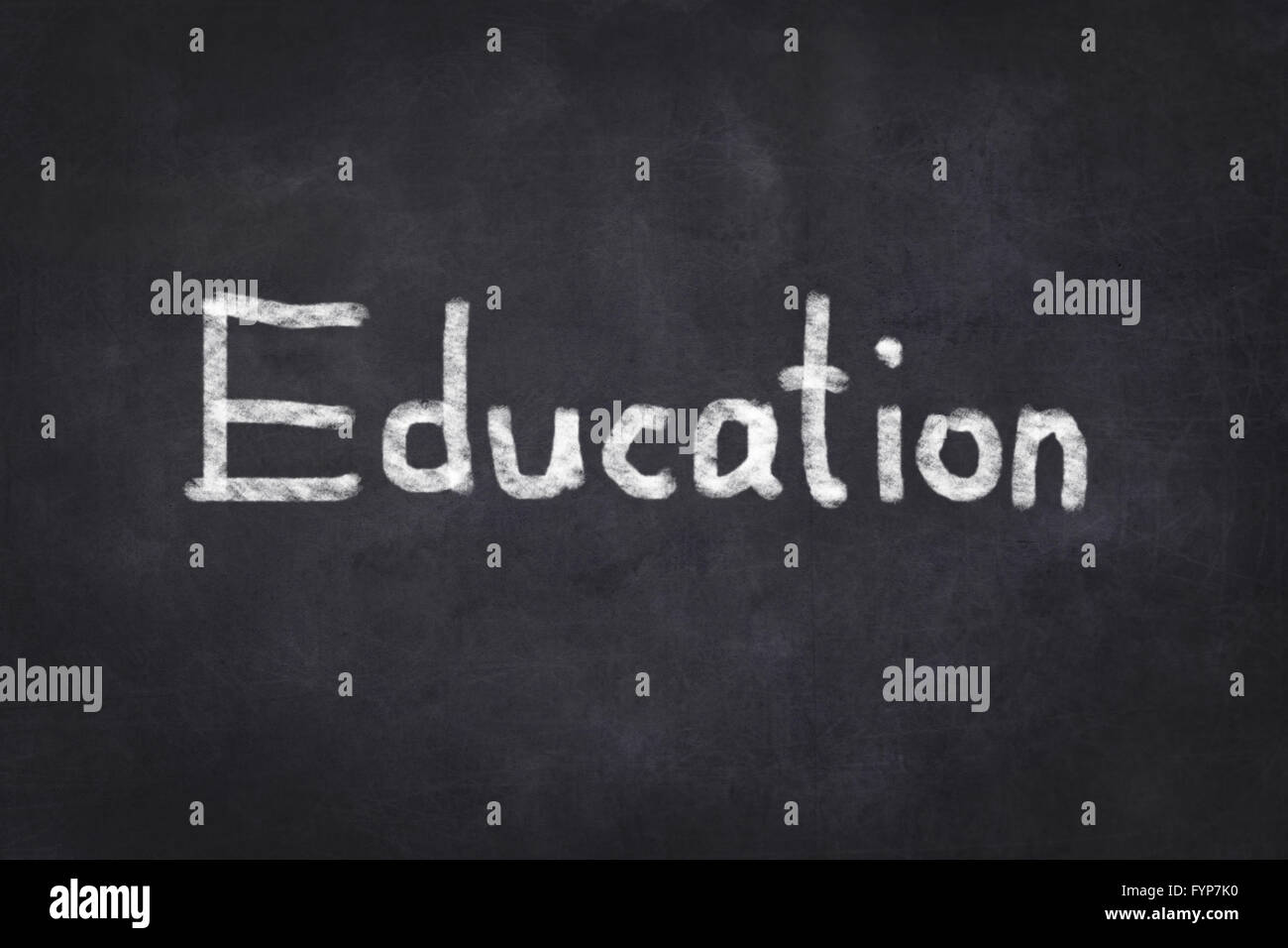Education - text on black chalkboard Stock Photo