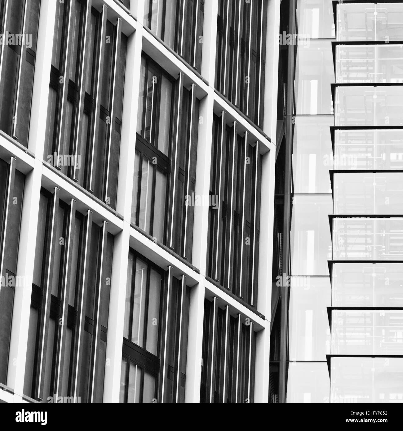 High rise office windows Black and White Stock Photos & Images - Alamy
