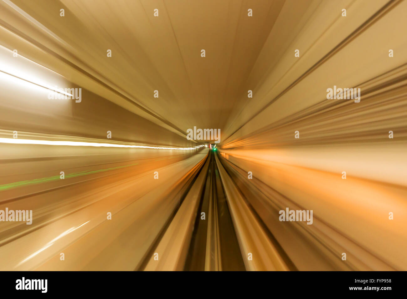 high speed movement in a tunnel Stock Photo