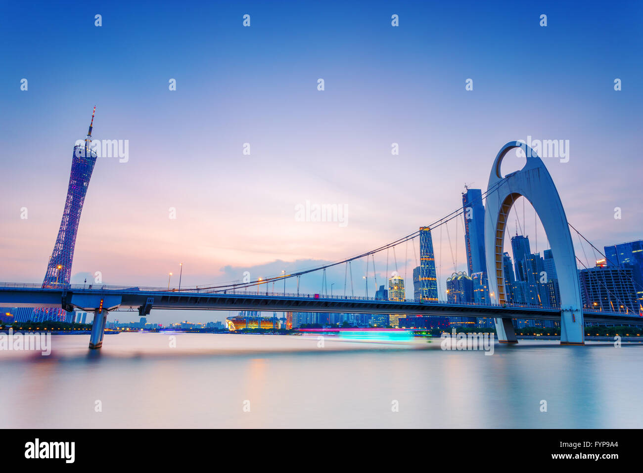 cable stayed bridge over a river Stock Photo - Alamy