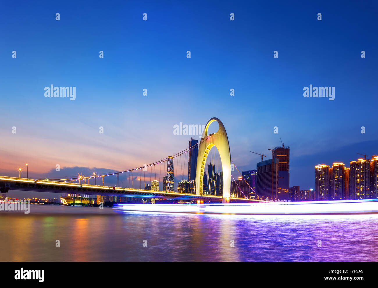 cable stayed bridge over a river Stock Photo - Alamy