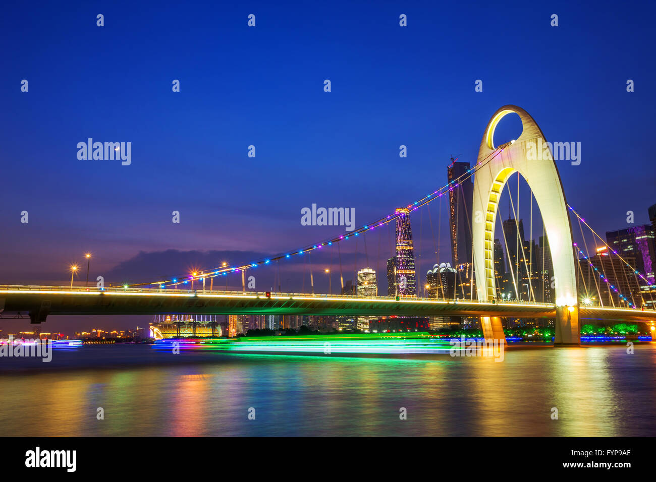 cable stayed bridge over a river Stock Photo - Alamy