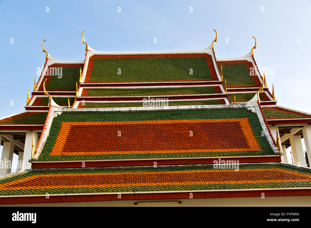 bangkok in the temple abstract asia sky and colors Stock Photo - Alamy