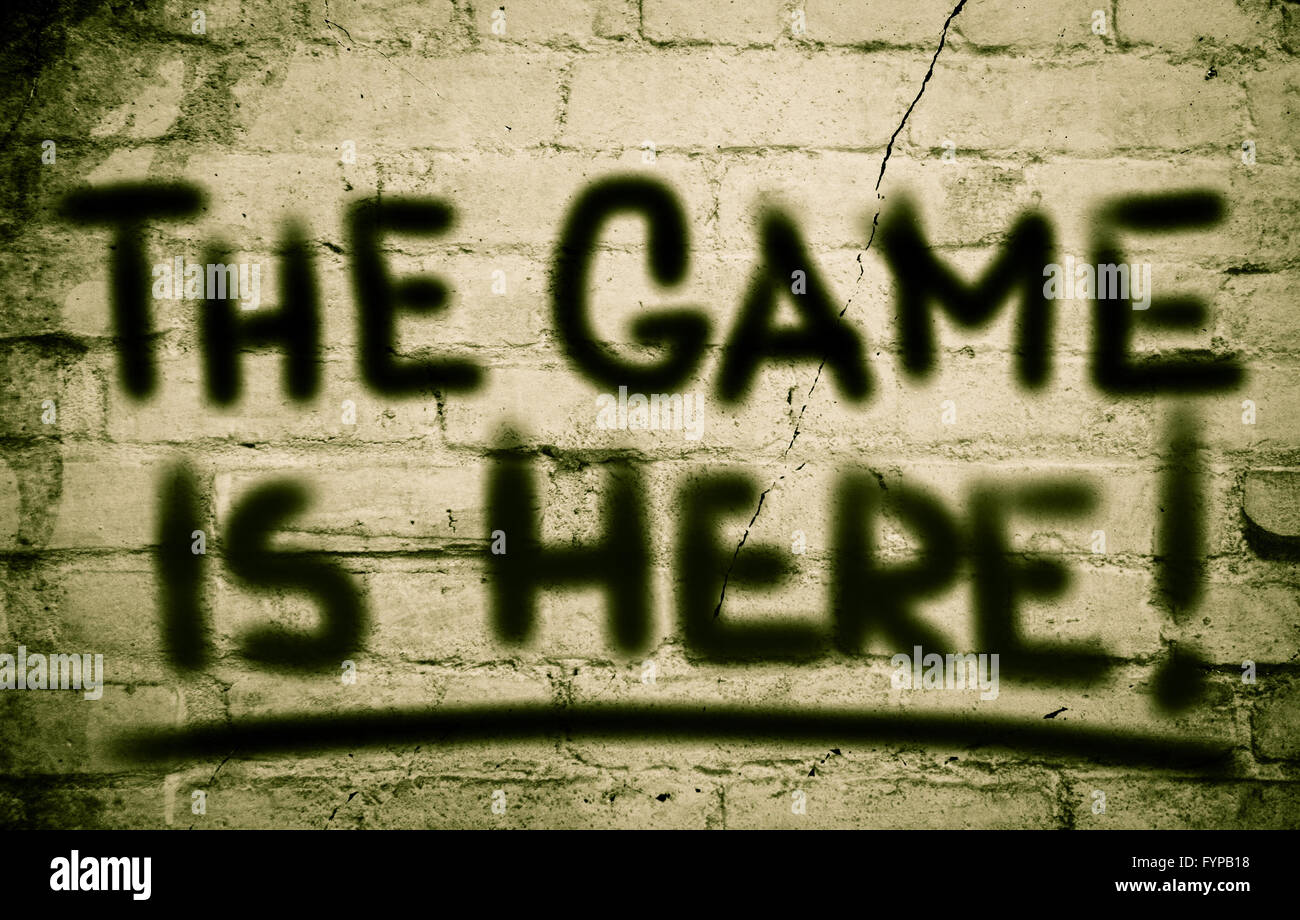 The Game Is Here Concept Stock Photo