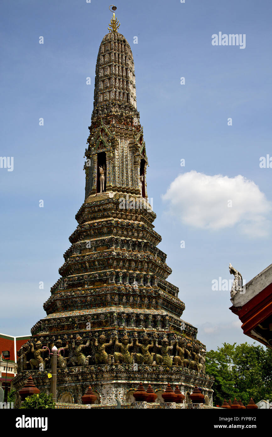 asia thailand in bangkok plant and colors religion mosaic Stock Photo ...