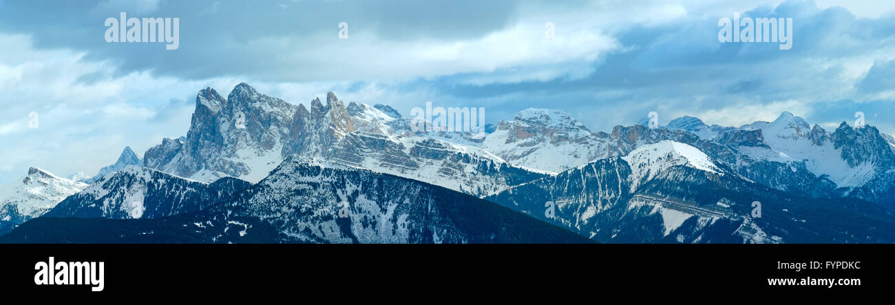 Beautiful winter mountain panorama Stock Photo