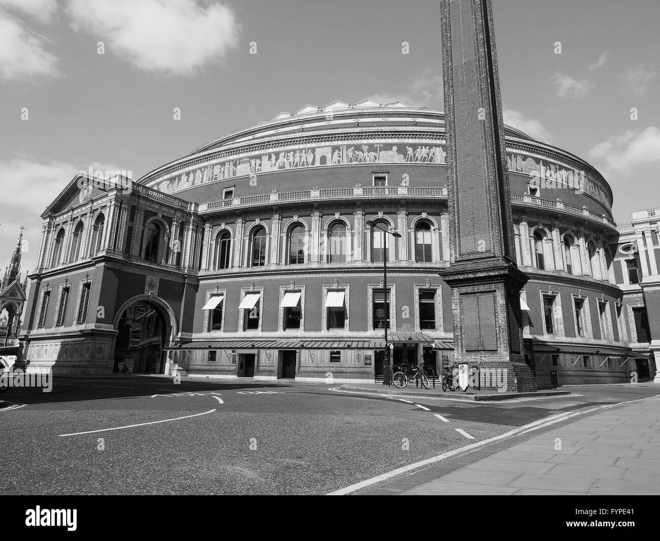 Black and white Royal Albert Hall in London Stock Photo - Alamy