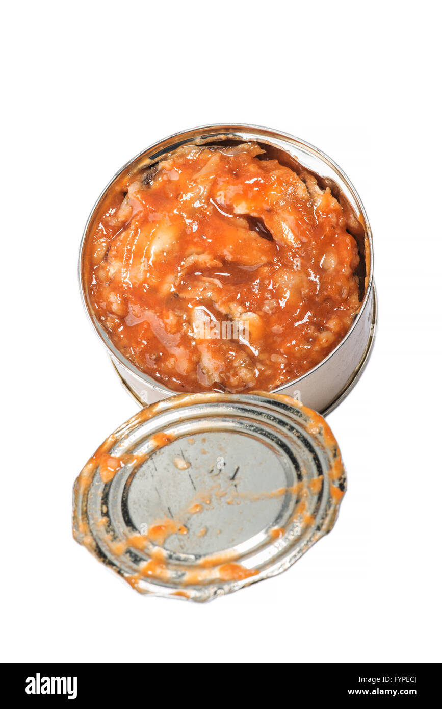 Canned fish in tomato sauce Stock Photo Alamy