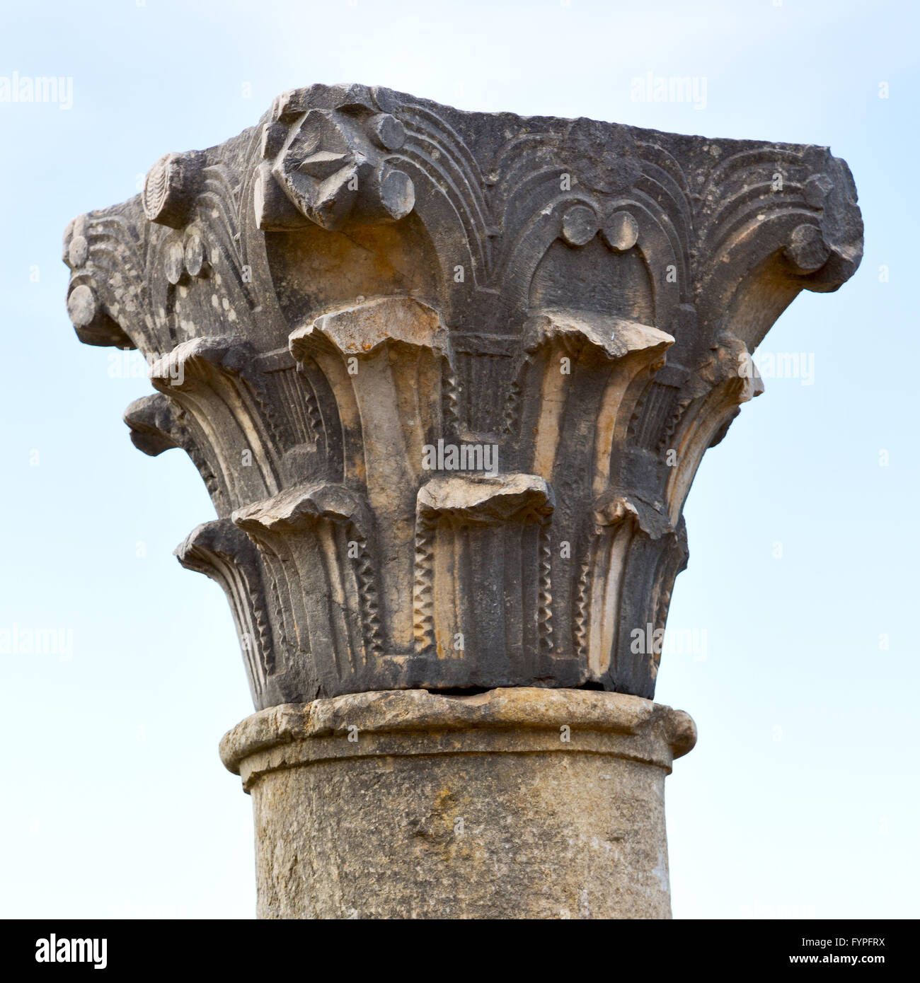 old column in the africa sky history and nature Stock Photo - Alamy