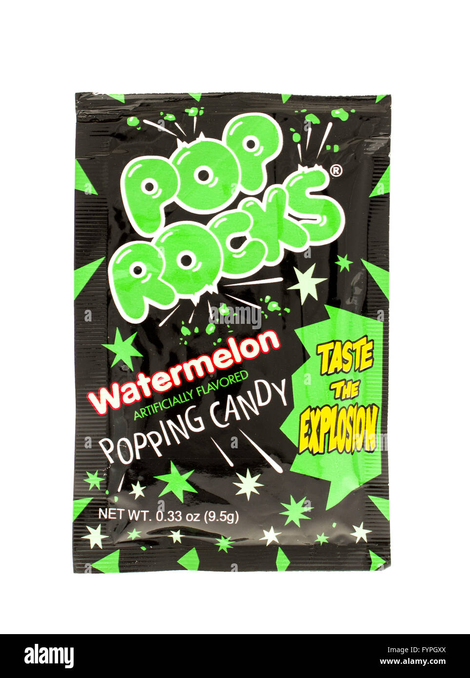 Winneconne, WI - 31 May 2015: Package of Pop Rocks candy in watermelon flavor Stock Photo
