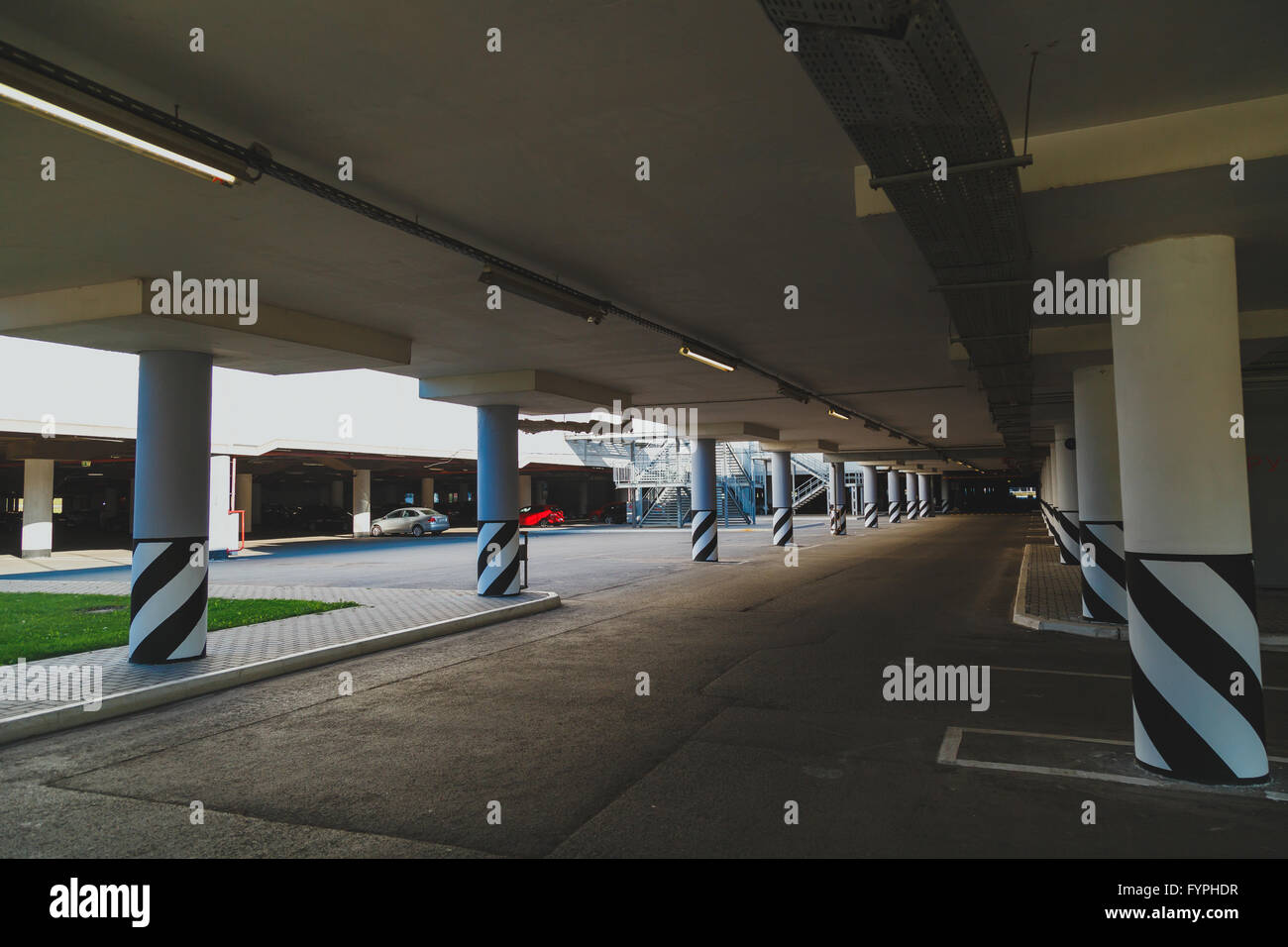 Empty parking lot area Stock Photo - Alamy