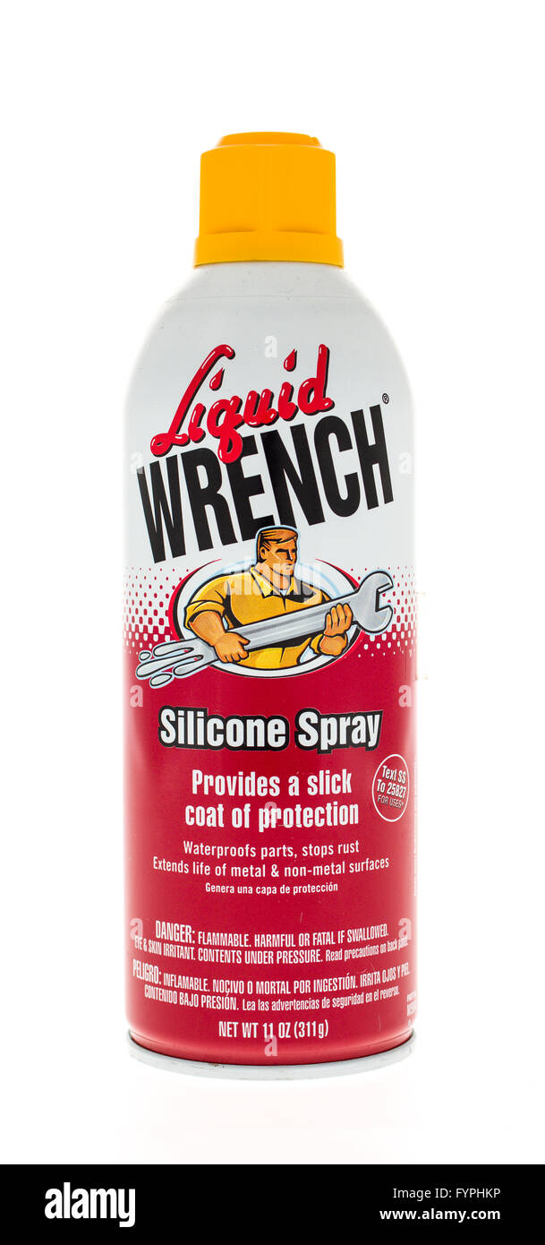 Winneconne, WI - 20 April 2015: Can of Liquid Wrench slicone spray made my  Gunk Stock Photo - Alamy