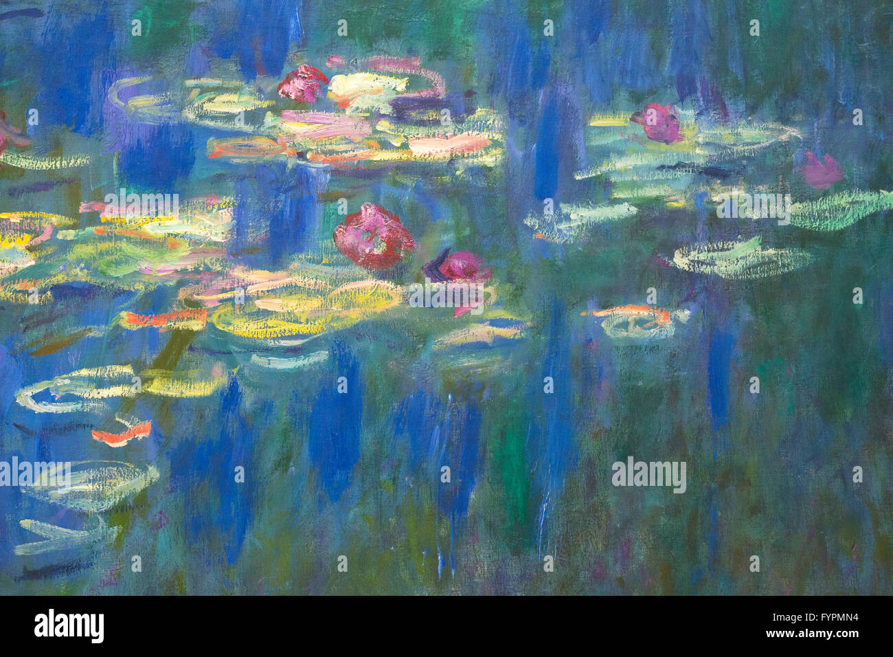 Nympheas, Water Lilies, by Claude Monet, 1918-1926, Musee de L'Orangerie, Paris, France, Europe Stock Photo