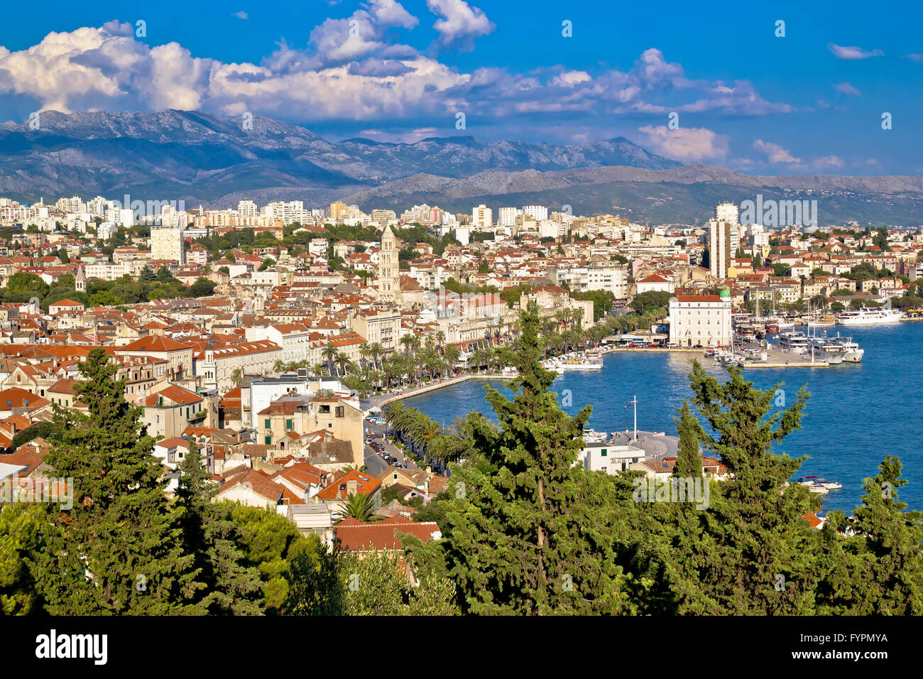 City of Split Riva aerial view Stock Photo - Alamy