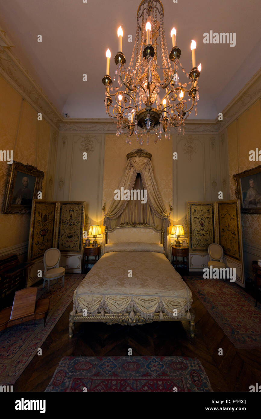 The bed of Madame, Musee Jacquemart-Andre, Paris, France, Europe Stock Photo