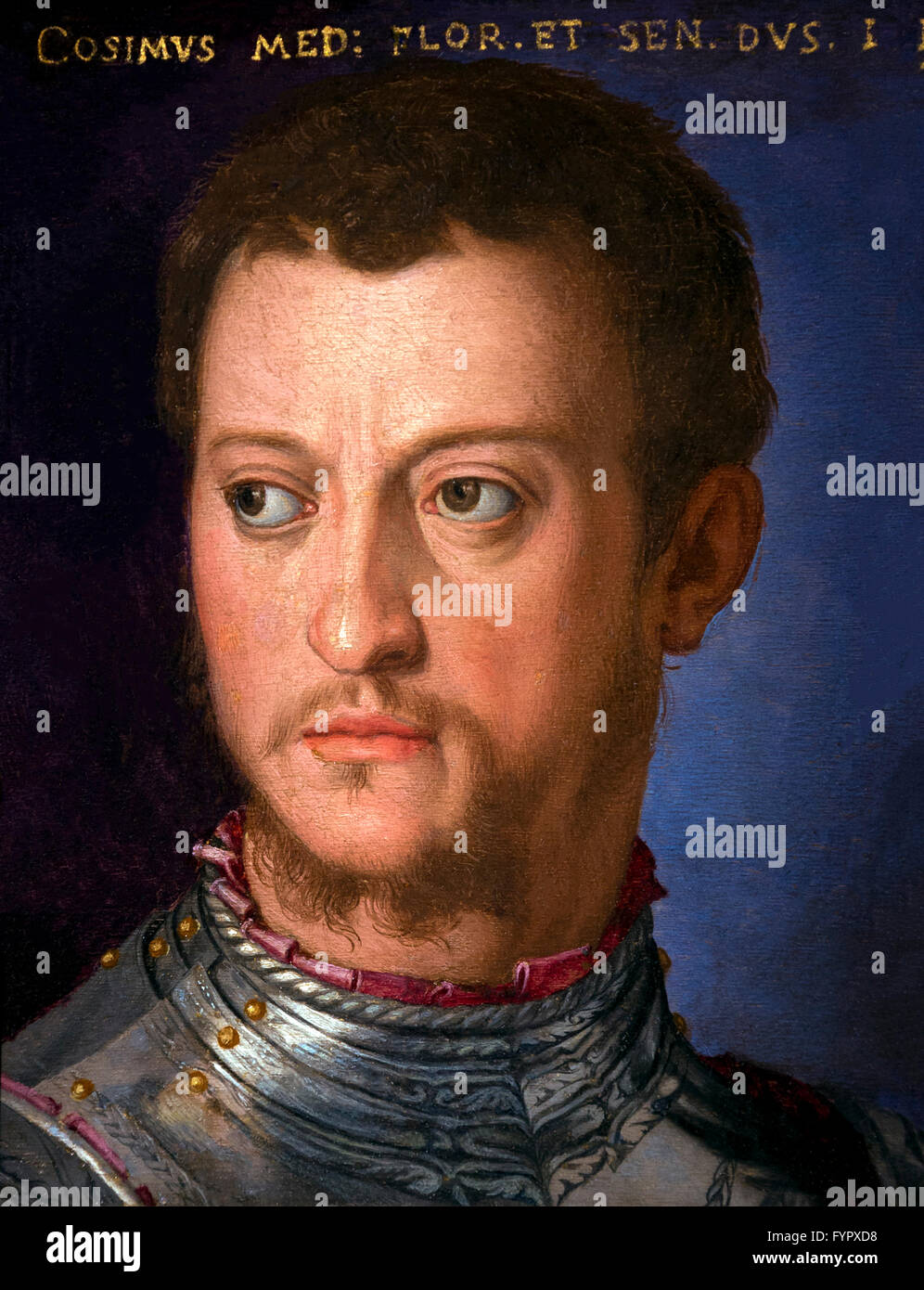 Portrait of Cosimo I de' Medici, by Agnolo Bronzino, circa 1560, Musee Jacquemart-Andre, Paris, France, Europe Stock Photo