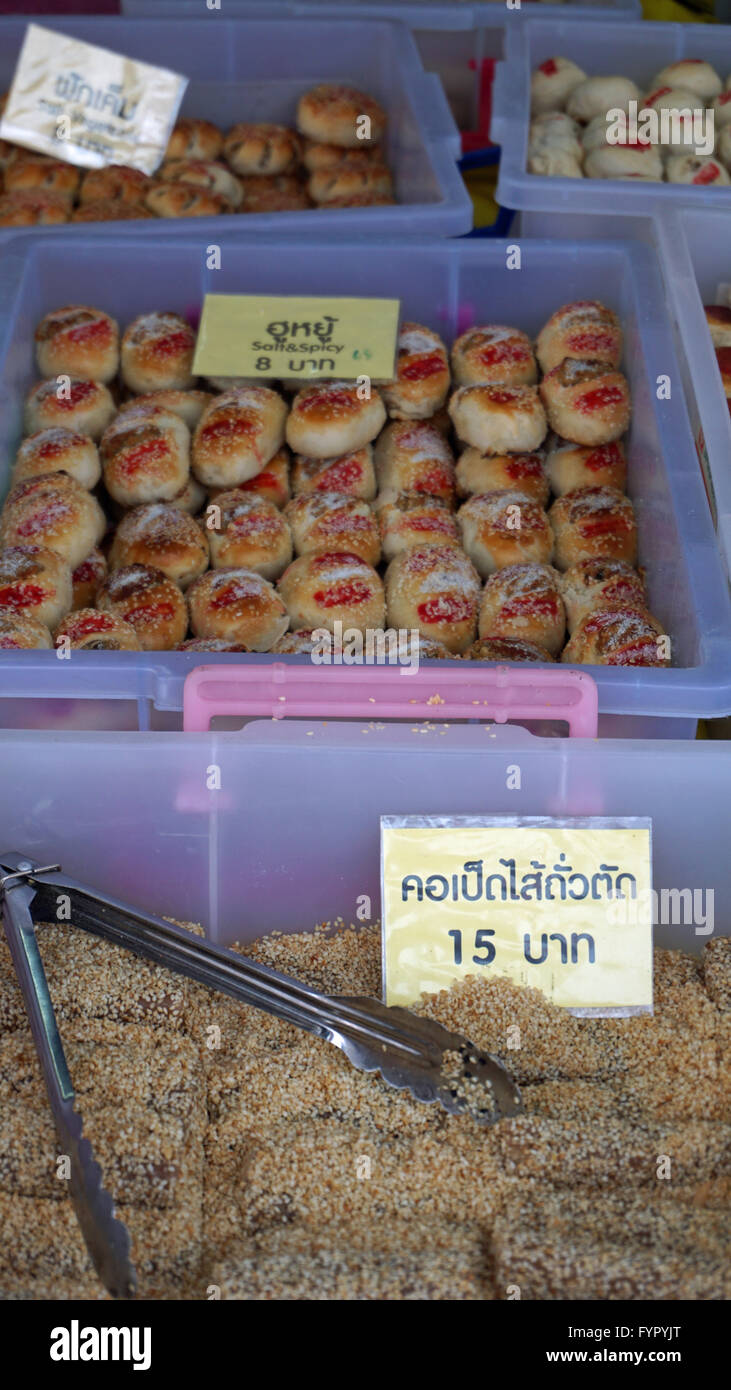 traditional asian street food with sweet cookies Stock Photo - Alamy