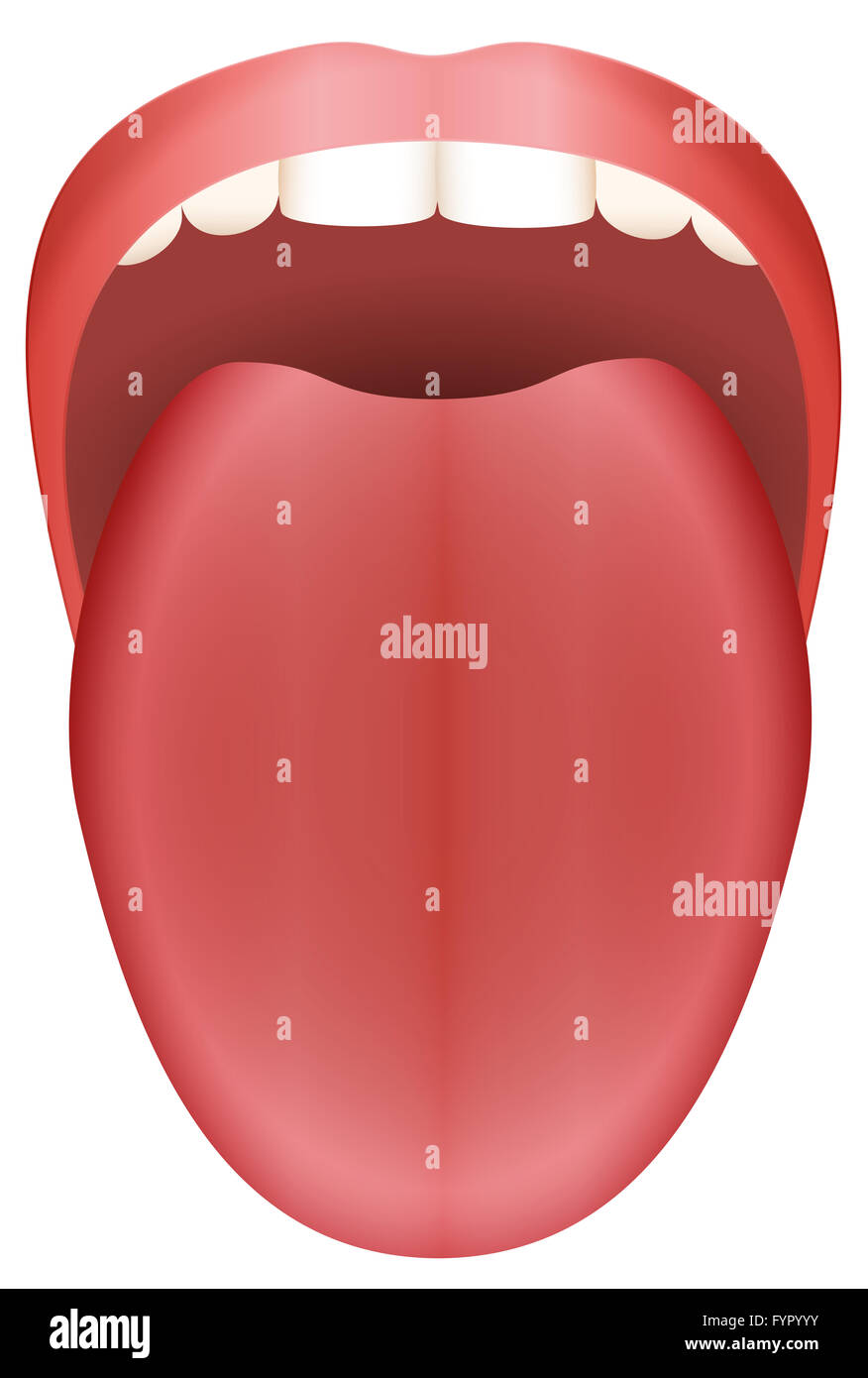 Stuck out tongue - illustration on white background. Stock Photo