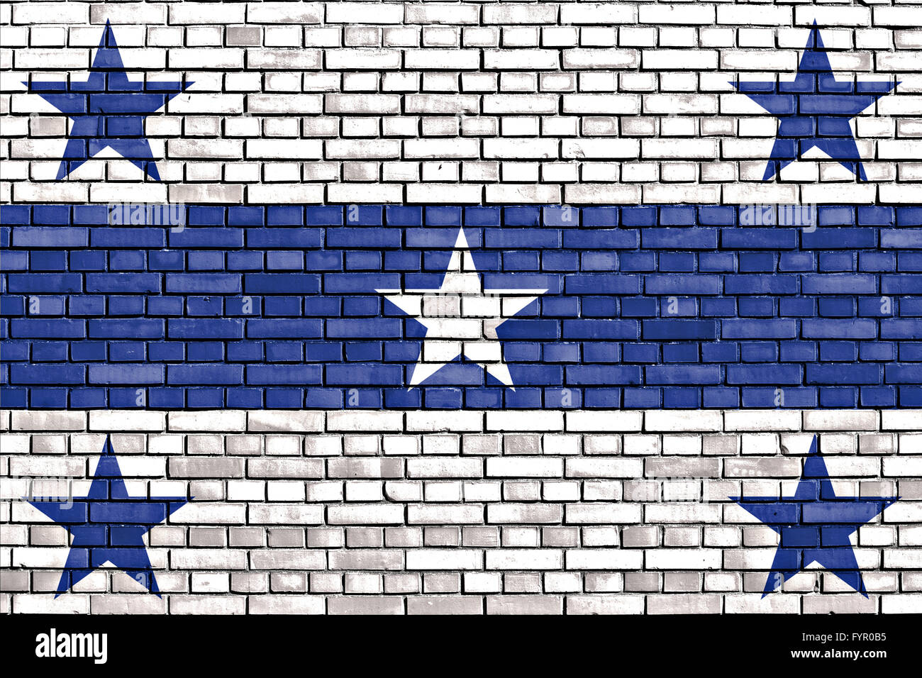 flag of Gambier Islands painted on brick wall Stock Photo - Alamy