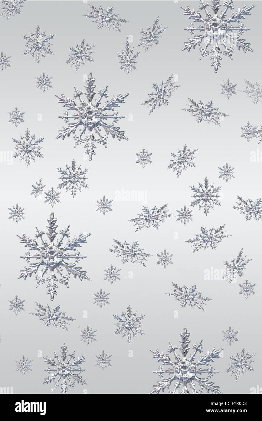 Snow crystals Stock Photo