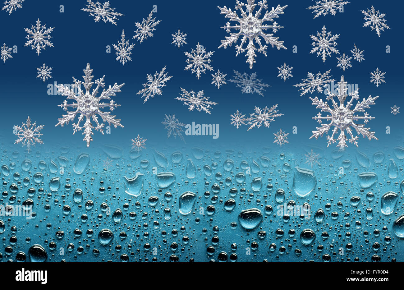 Snowmelt / Melting snow Stock Photo