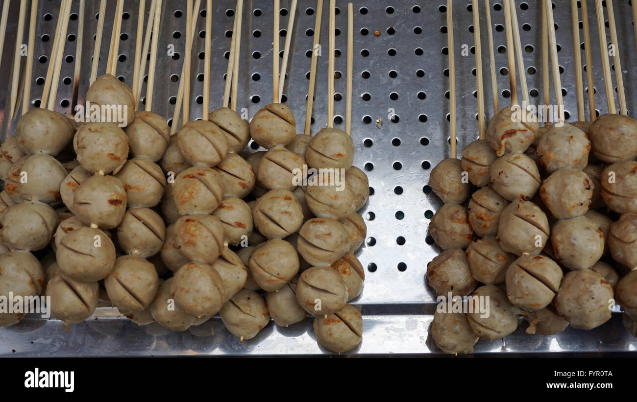 asian street food withfresh grilled meat Stock Photo - Alamy