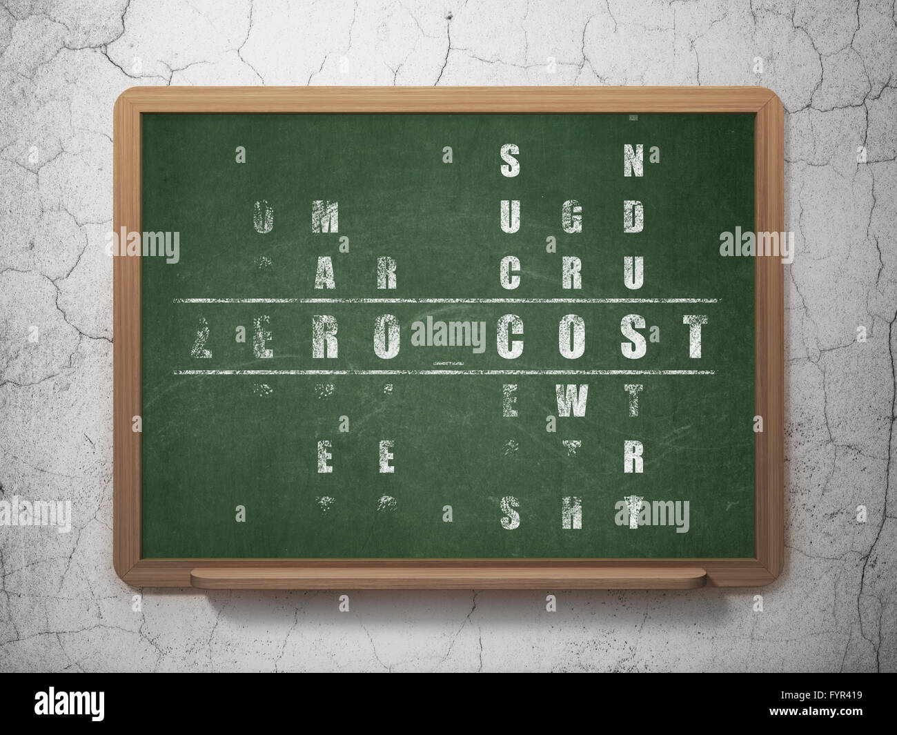 Finance concept Zero cost in Crossword Puzzle Stock Photo Alamy