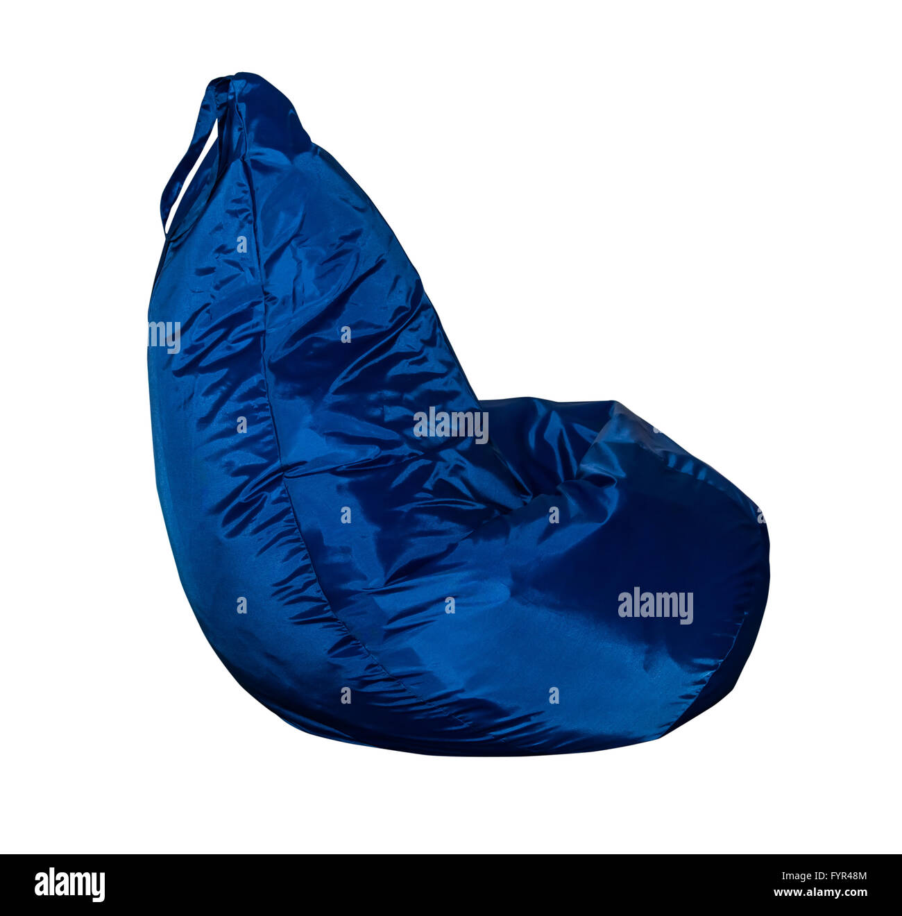 Blue beanbag chair isolated Stock Photo