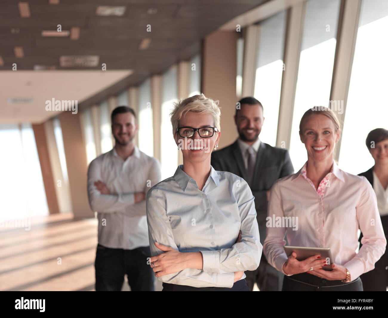 business people group standing together Stock Photo - Alamy