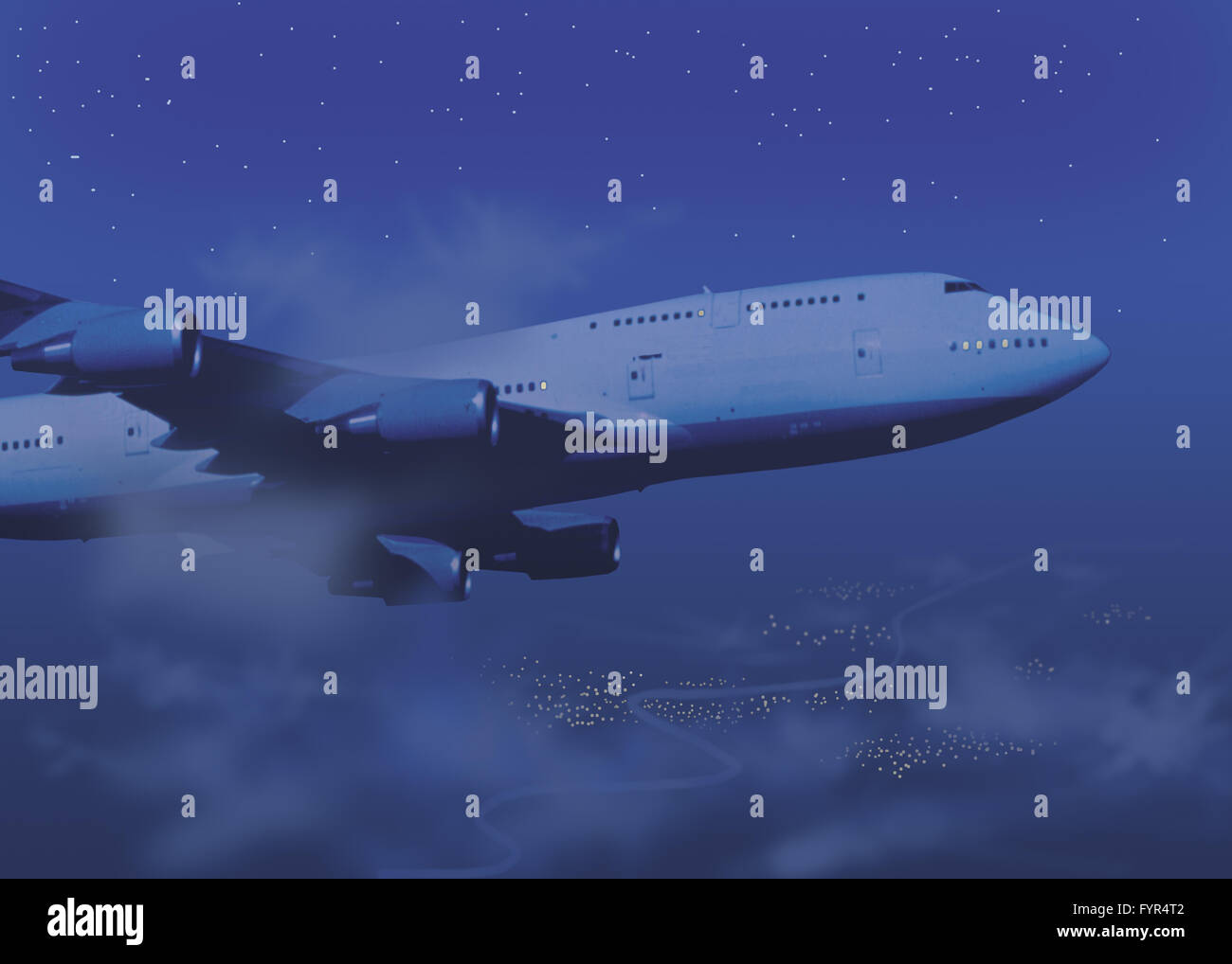Passenger Airliner Stock Photo