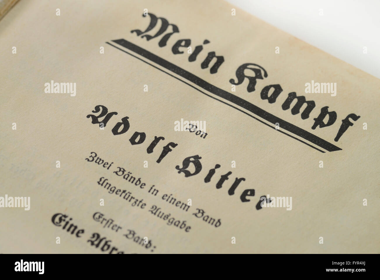 Buch, Adolf Hitler, Mein Kampf Stock Photo