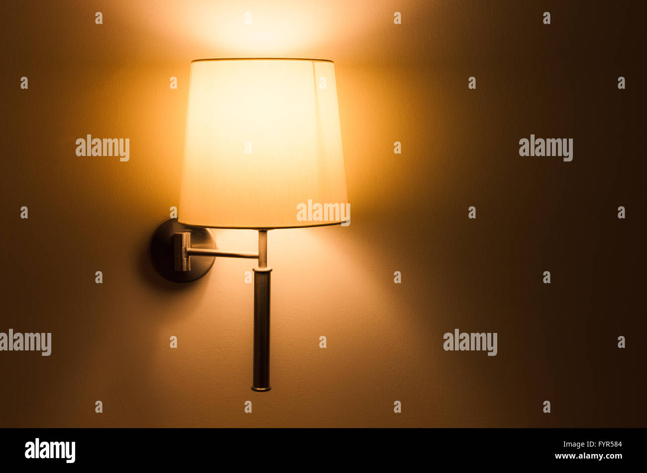 Lighted classic lamp Stock Photo