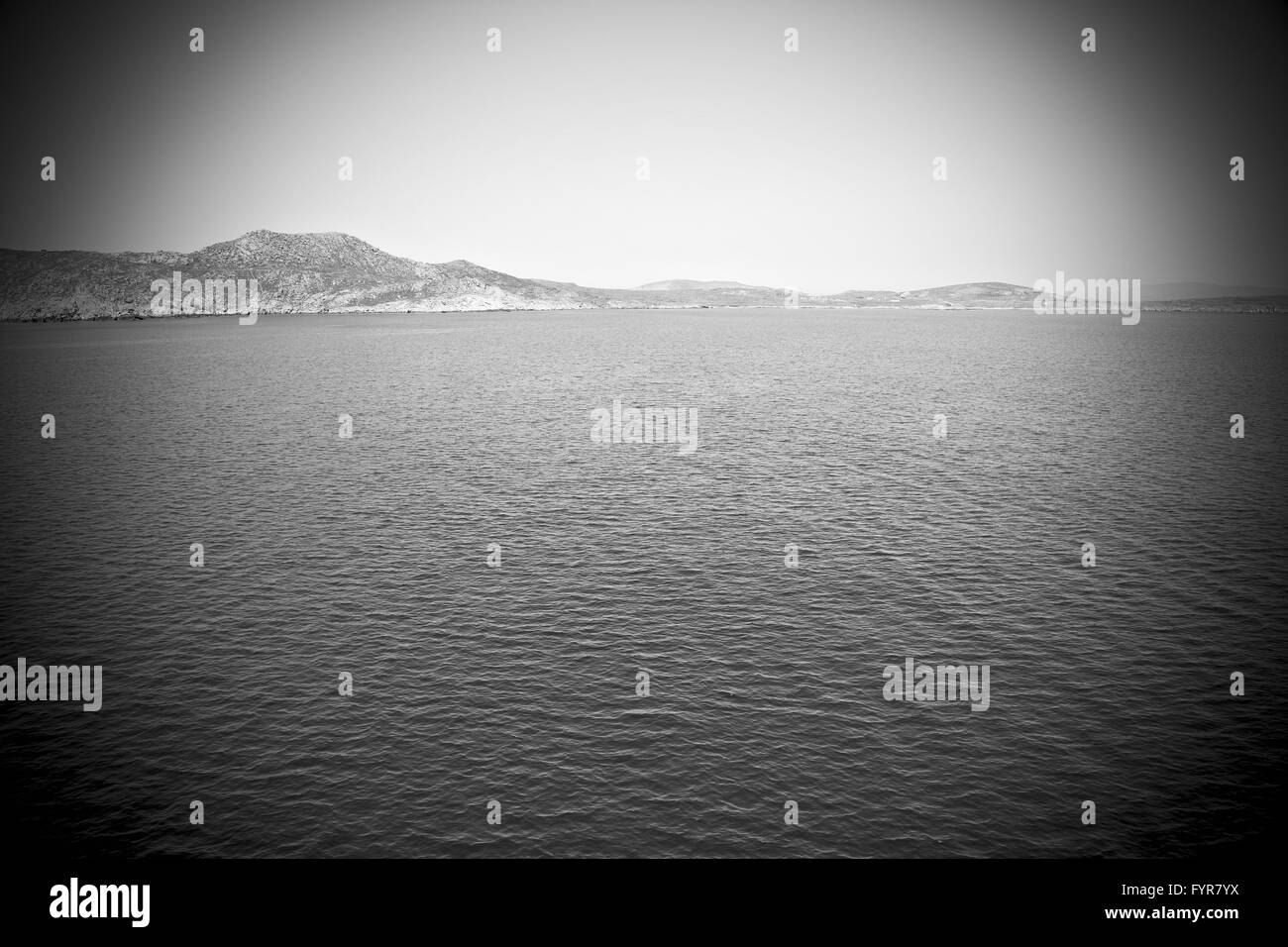 greece from the boat  islands in mediterranean sea and sky Stock Photo