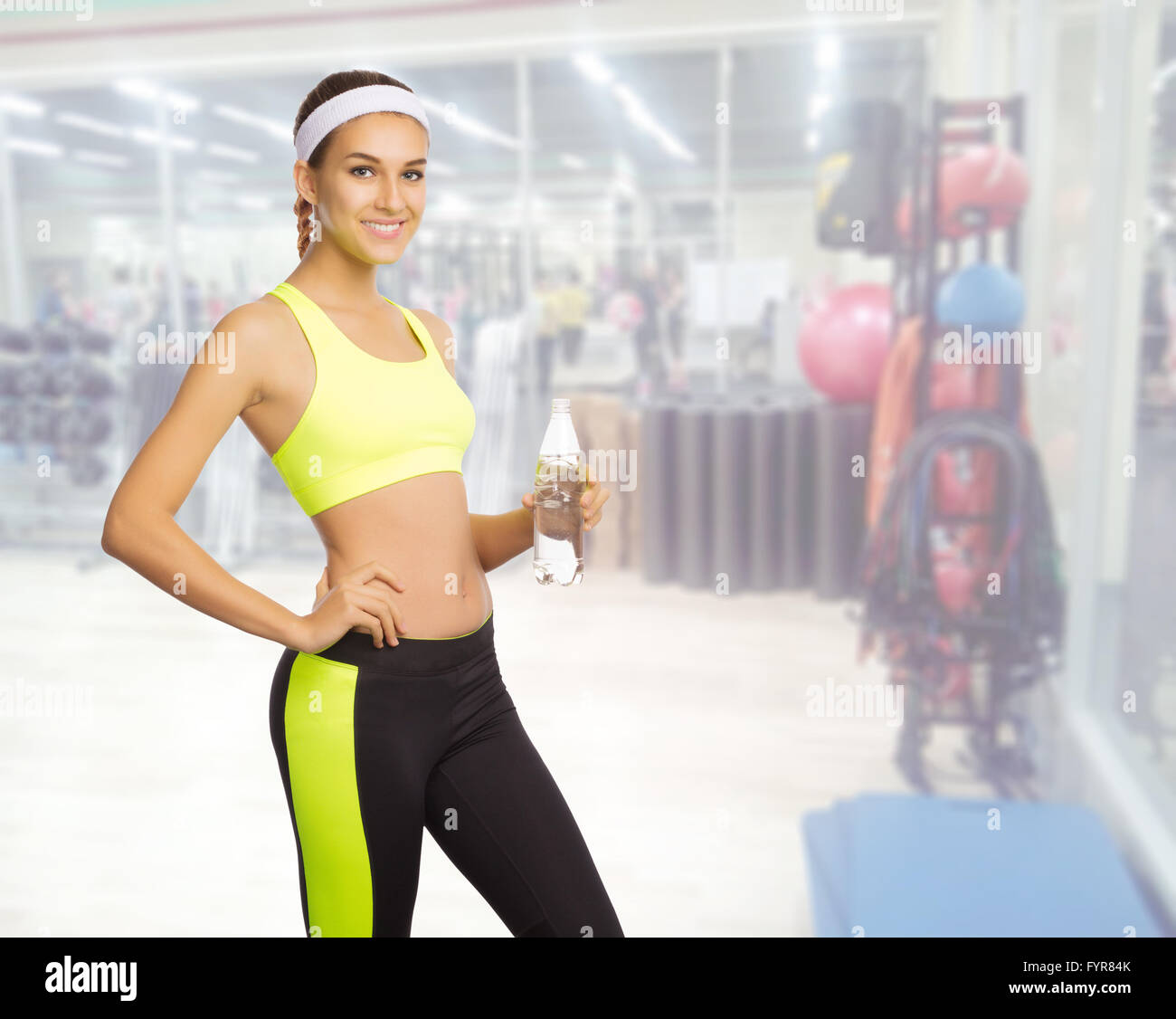 Young sporty girl in fitness club Stock Photo Alamy