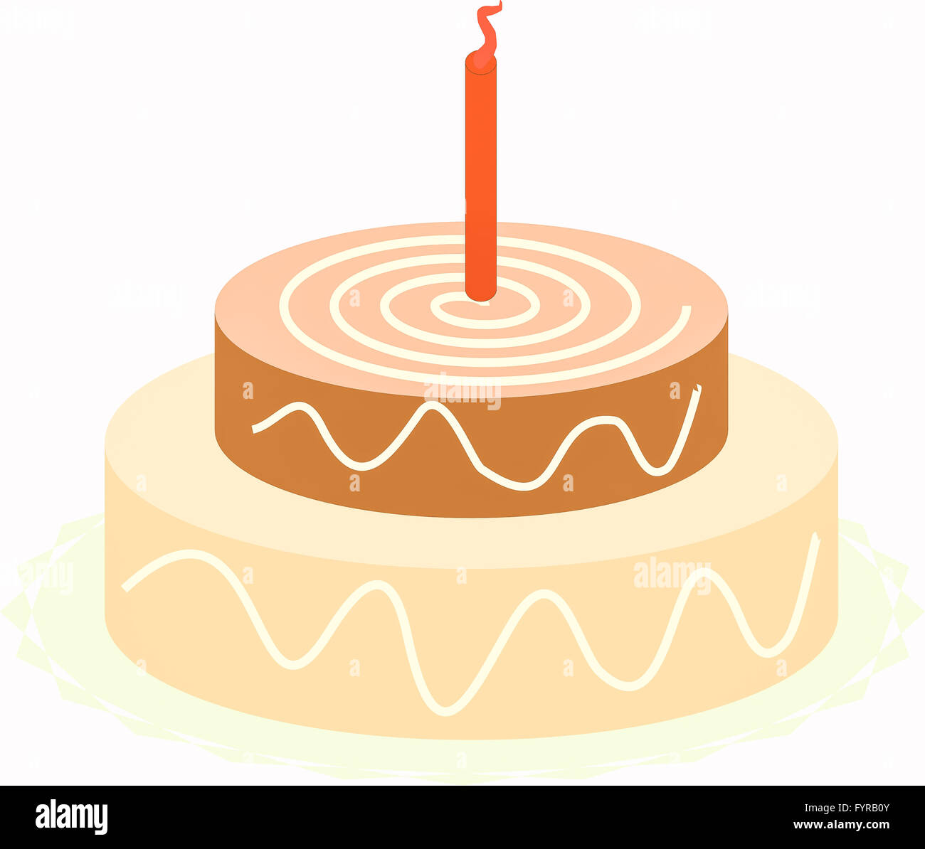 Vector illustration of a pie or cake Stock Photo - Alamy
