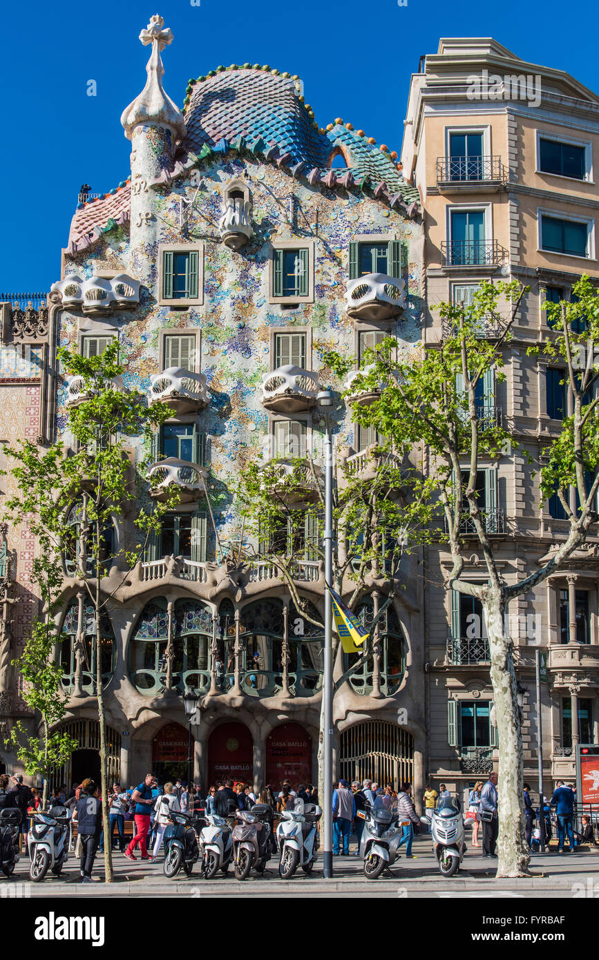 Casa Batllo, Barcelona, Catalonia, Spain Stock Photo